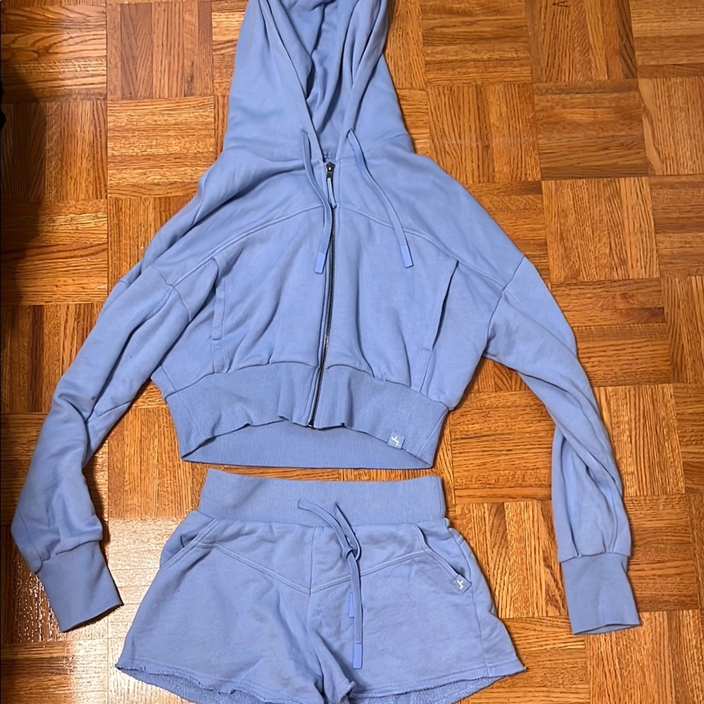 JoyLab Blue Athletic Sweater and Shorts